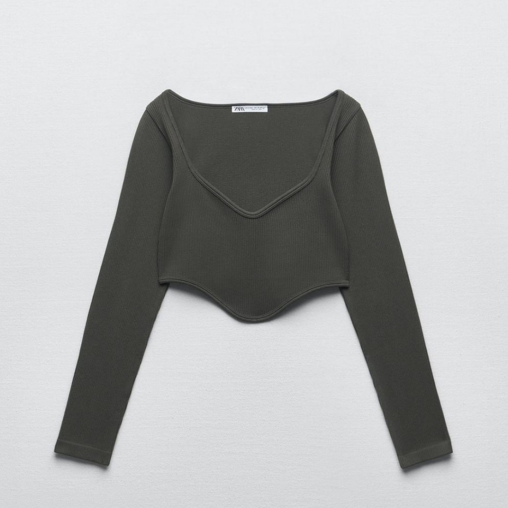 Seamless Corset Top - ANTHRACITE